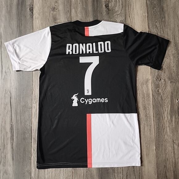 2018 2019 Adidad Ronaldo Juventus Jersey Size M Football Kit Jeep Striped - Picture 8 of 8
